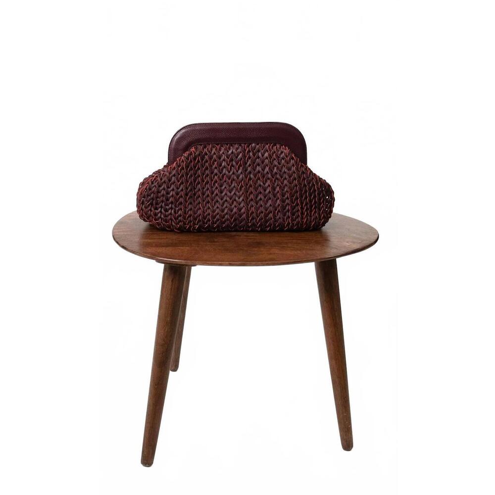 NEW NONCHALANT LABEL women's haddie clutch bag in bordeaux